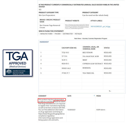 👨‍⚕️✅TGA-APPROVED | flysmus™Australian Bee Venom Tags Removal Cream